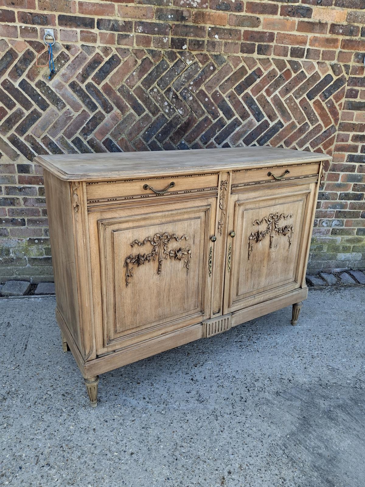 Bleached Walnut French Sideboard Cabinet Buffet Cupboard Louis XVI Style Carved (1 of 21) Bleached Walnut French Sideboard Cabinet Buffet Cupboard Louis XVI Style Carved (1 of 21)