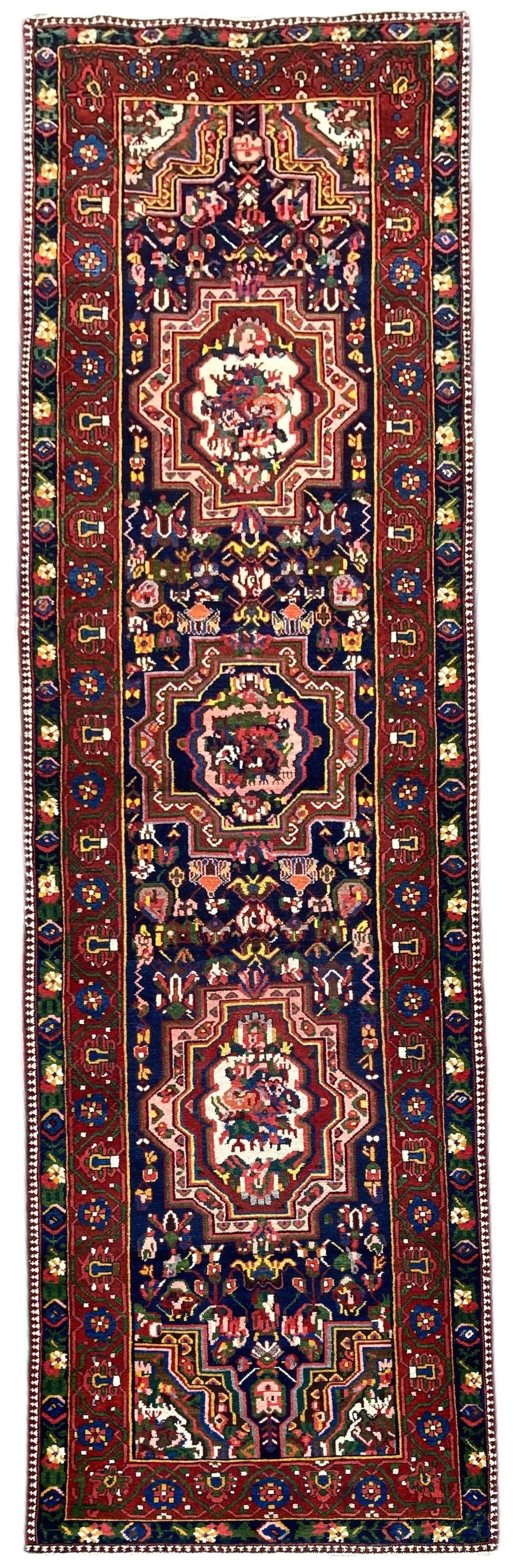 Antique Bakhtiar Runner 4.00m x 1.07m (1 of 16)