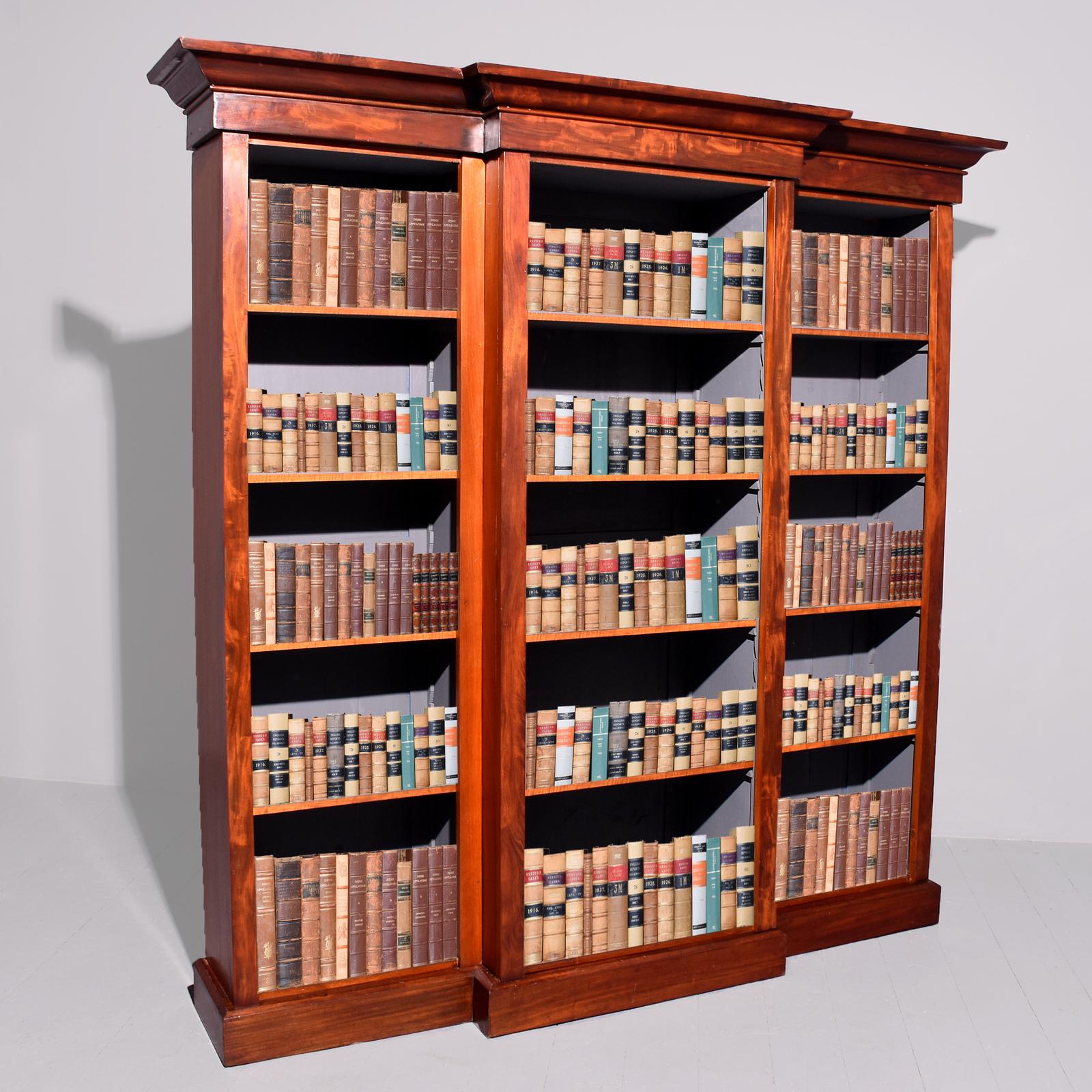 Early Victorian Breakfront Mahogany Open Bookcase (1 of 6) Early Victorian Breakfront Mahogany Open Bookcase (1 of 6)