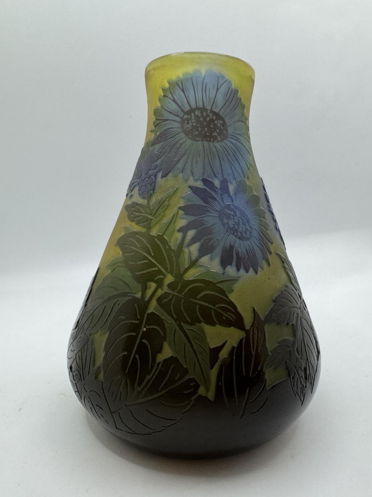 Emile Galle 'cornflowers' Vase Circa 1920 (1 of 17)