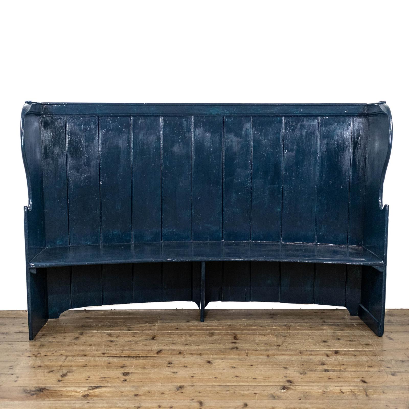 Antique Painted Pine Curved Back Tavern Settle (1 of 11)