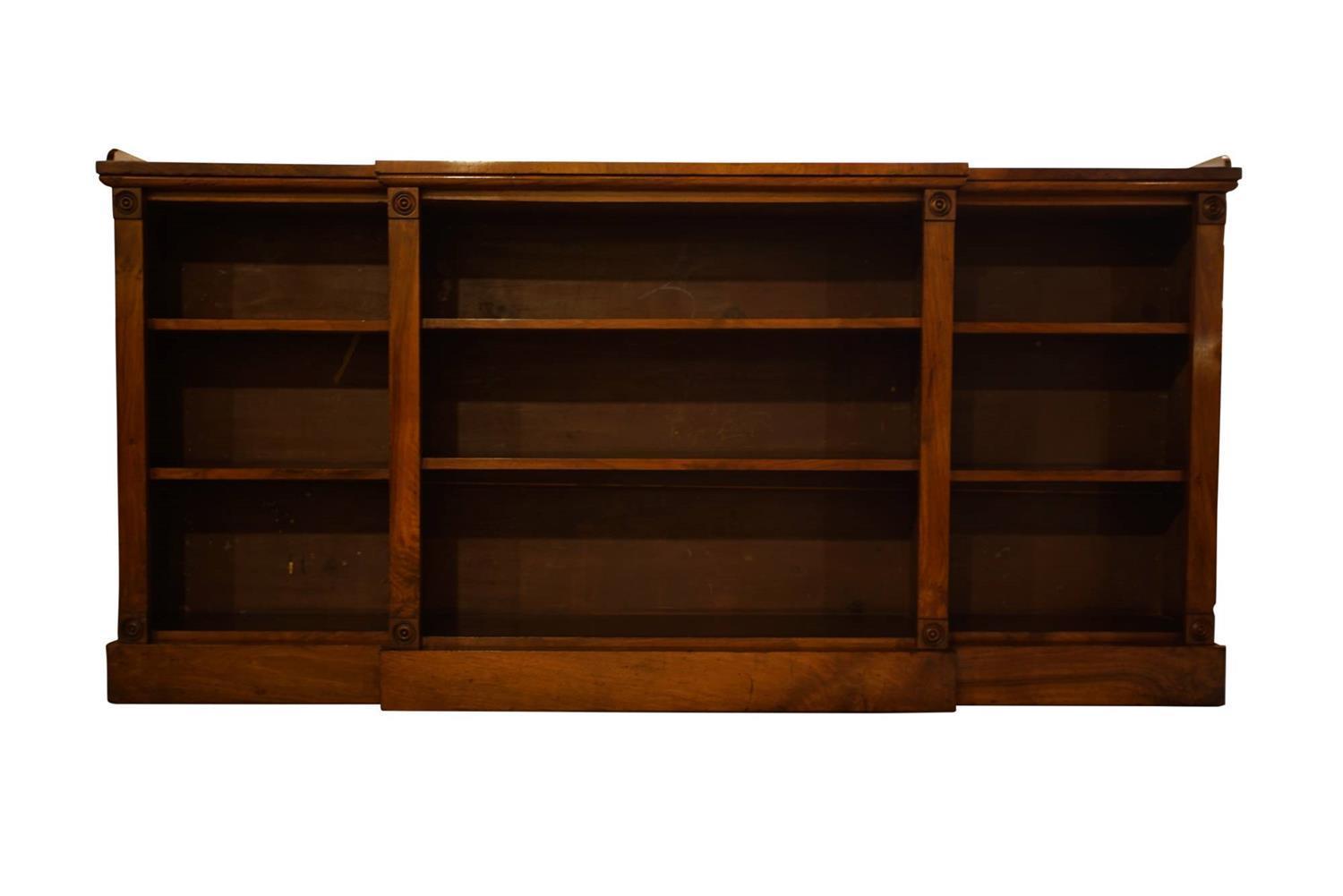 19th Century Walnut Breakfront Dwarf Open Bookcase (1 of 1) 19th Century Walnut Breakfront Dwarf Open Bookcase (1 of 1)