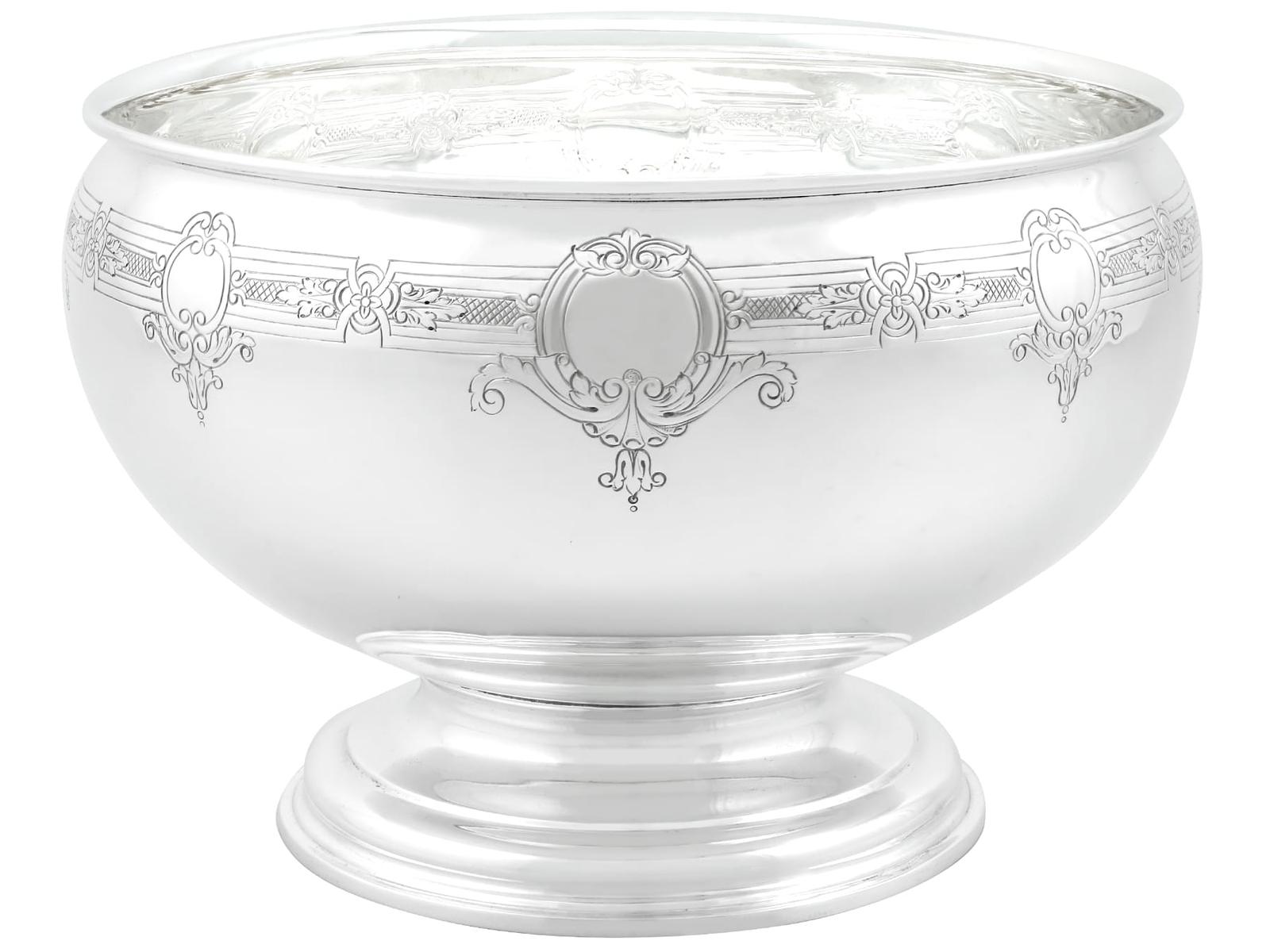 Antique Sterling Silver Presentation Bowl (1924) (1 of 9)