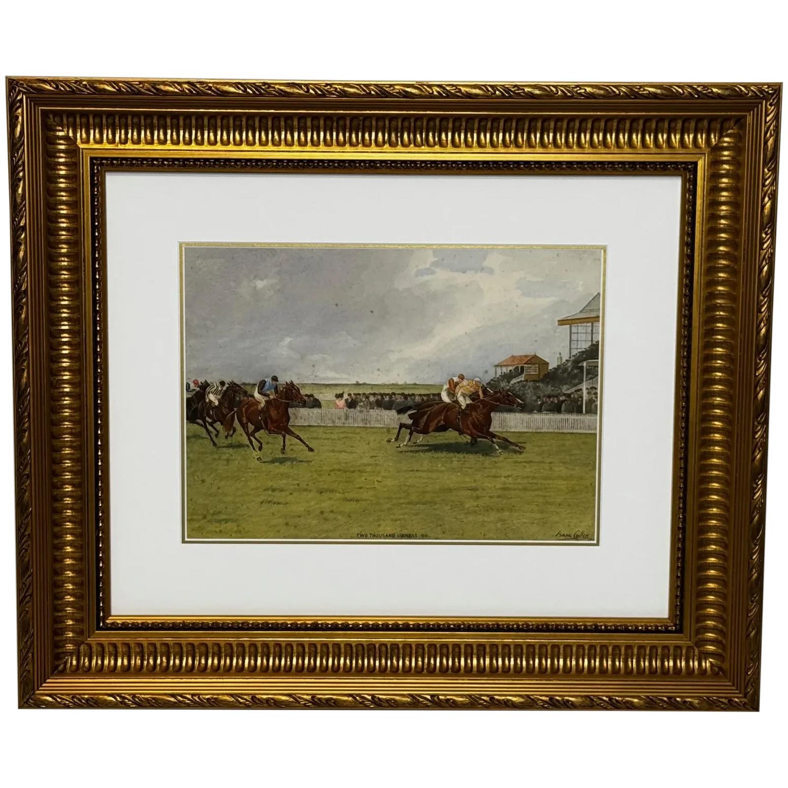 Racing Painting Horse Neil Gow Jockey Danny Maher up at Newmarket by Isaac Cullin (1 of 47)