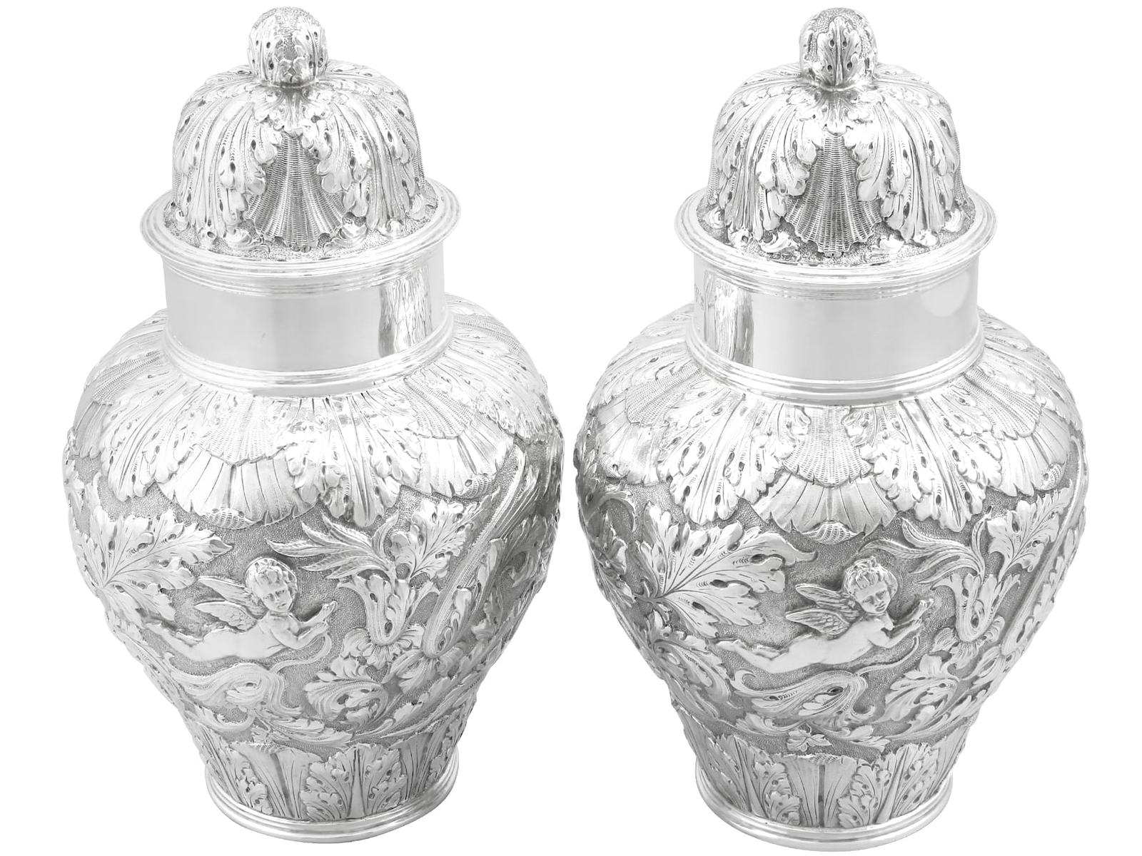 George V Sterling Silver Ginger Jars (1 of 15)