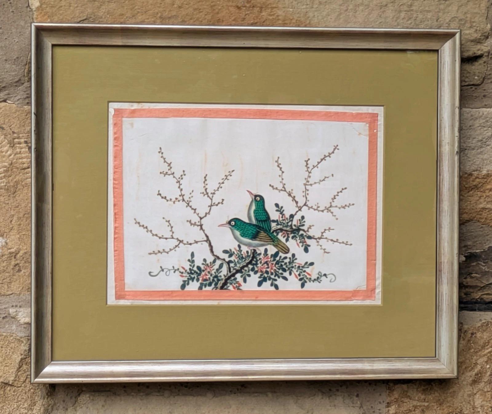 Antique Chinese Watercolour Painting Birds Among Branches (1 of 5)