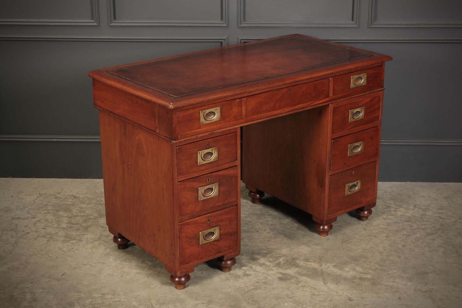Victorian Mahogany Military Campaign Desk (1 of 11)