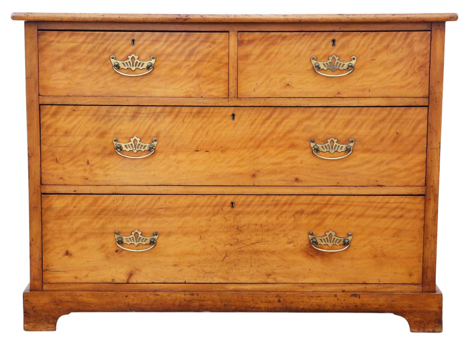 Antique 19th Century Fine Quality Satin Walnut Chest of Drawers – Satinwood (1 of 10)