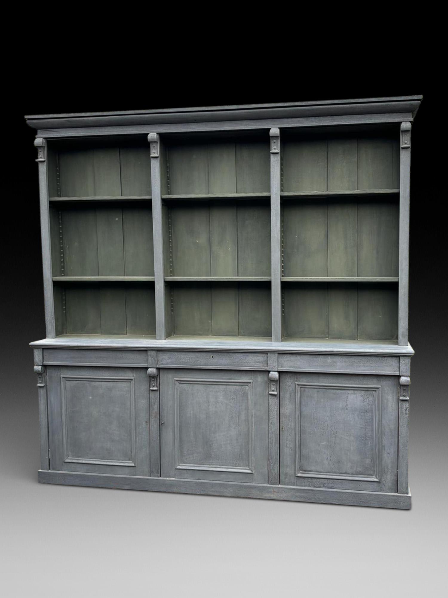 Victorian Painted Library Bookcase (1 of 9)