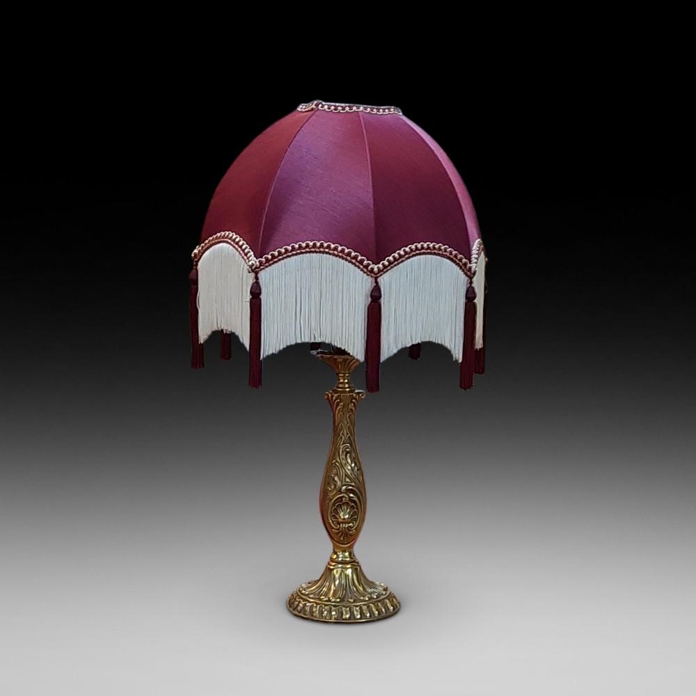 Early 20th Century Pressed Brass Table Lamp (1 of 6)