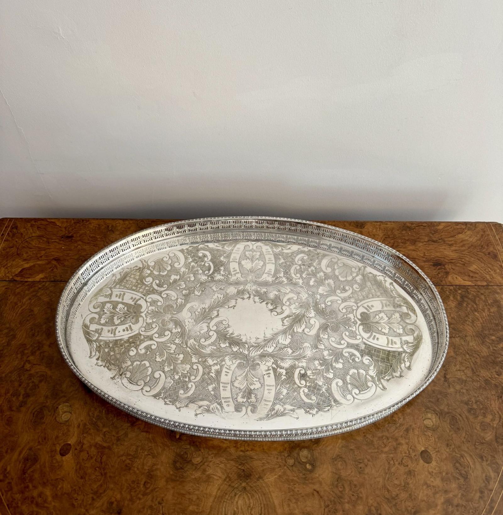 Quality Antique Edwardian Silver Plated Tray (1 of 5) Quality Antique Edwardian Silver Plated Tray (1 of 5)