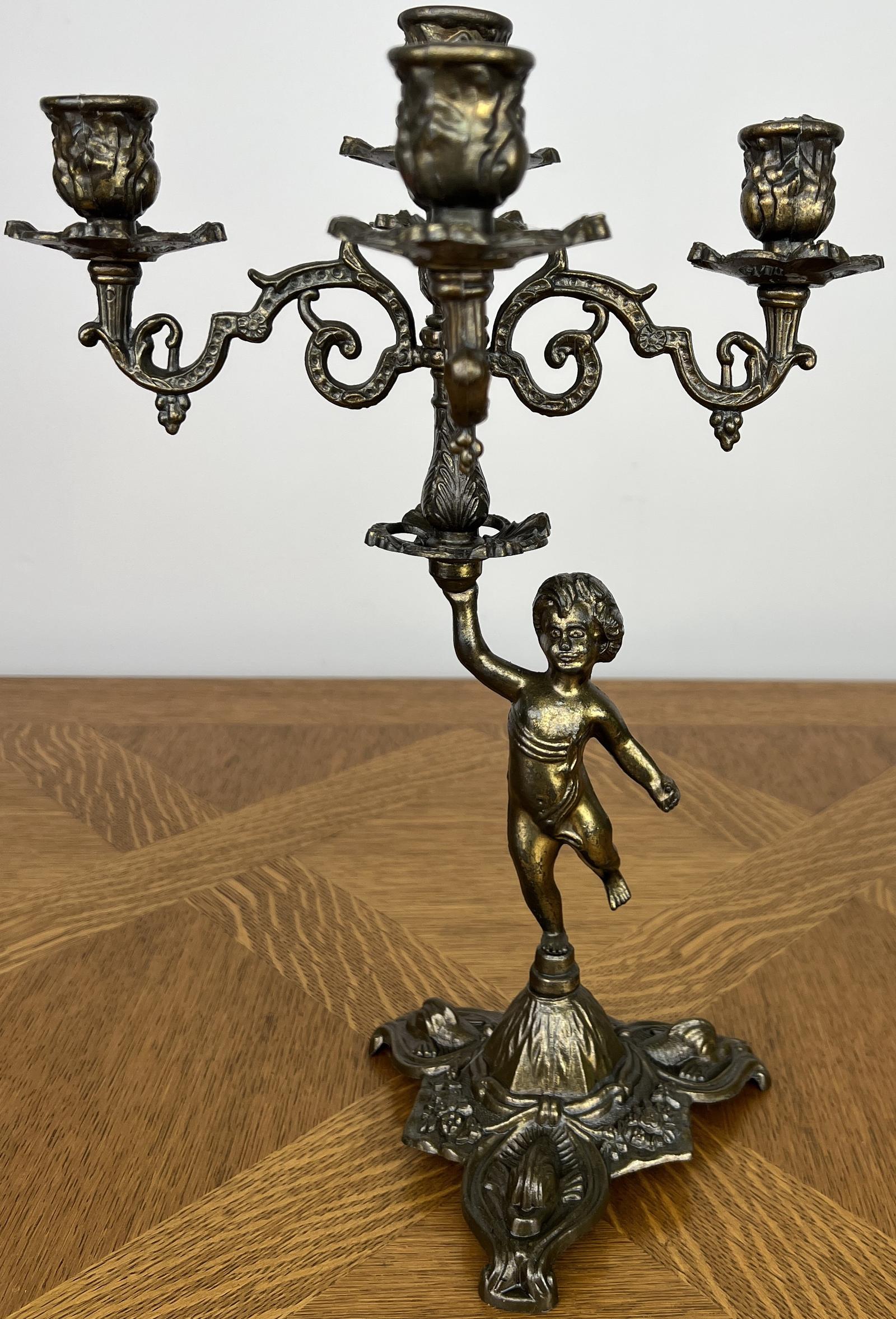Candelabra Vintage French Cherub 5 Arm Ornate Candle Holder (1 of 12) Candelabra Vintage French Cherub 5 Arm Ornate Candle Holder (1 of 12)