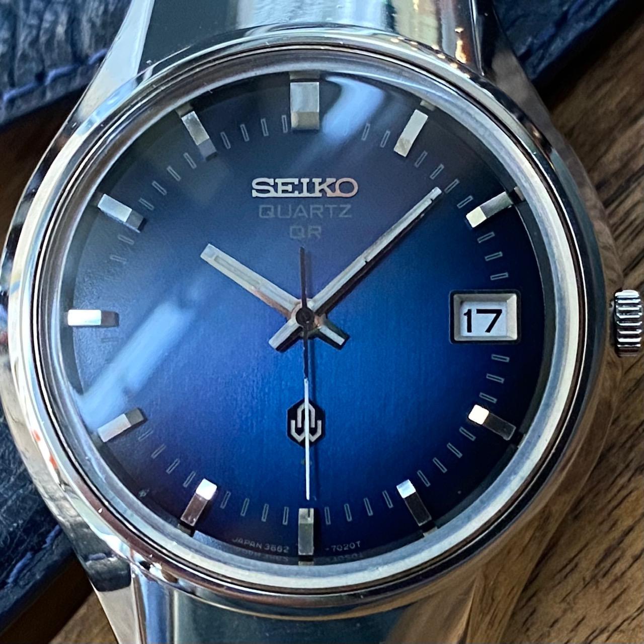 Vintage August 1978 Seiko Quartz QR 3862-7010 Blue Gradient (1 of 1)