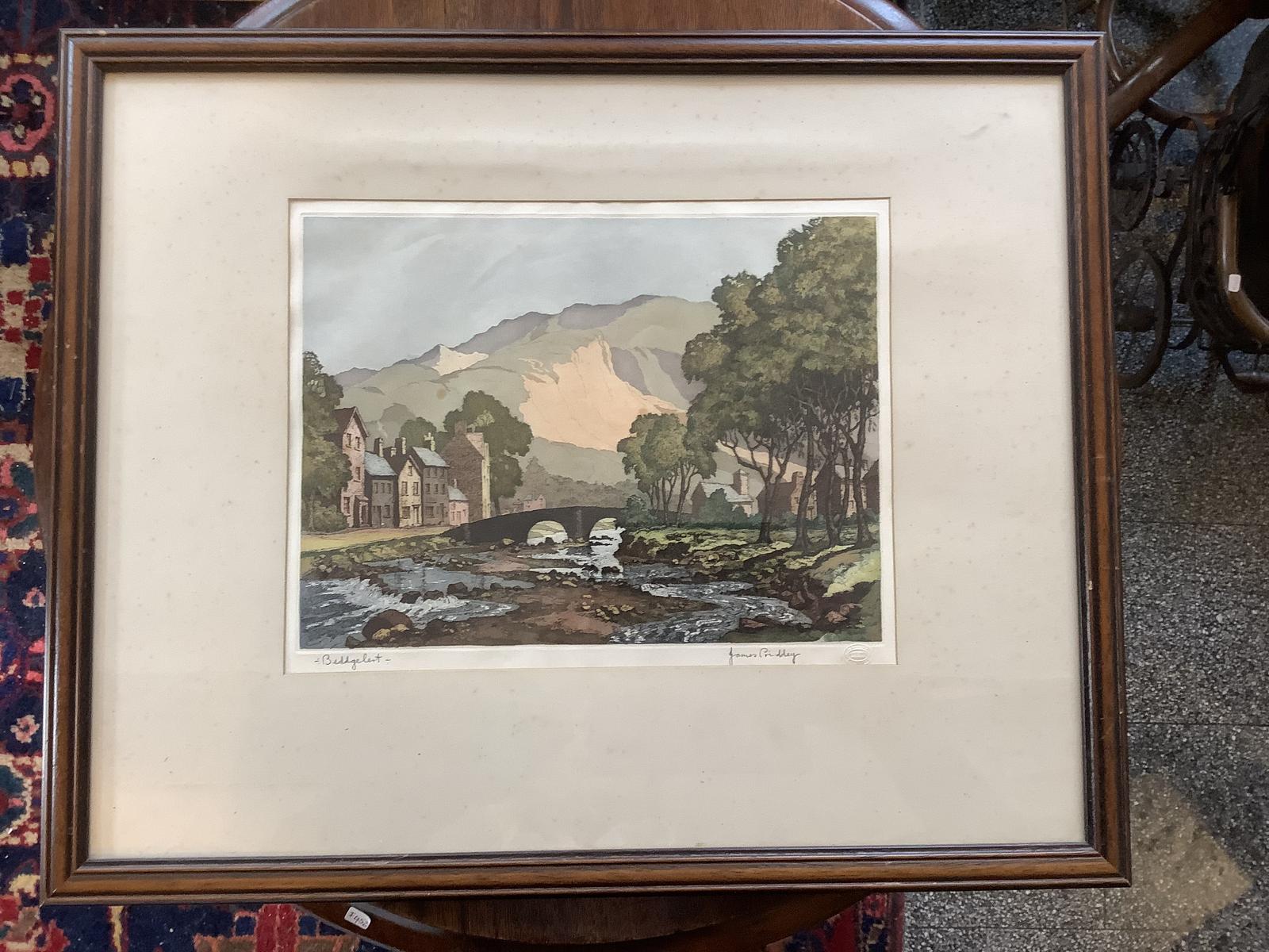 James Priddey (1916-1980): Aquatint of Beddgelert, Snowdonia (1 of 5) James Priddey (1916-1980): Aquatint of Beddgelert, Snowdonia (1 of 5)