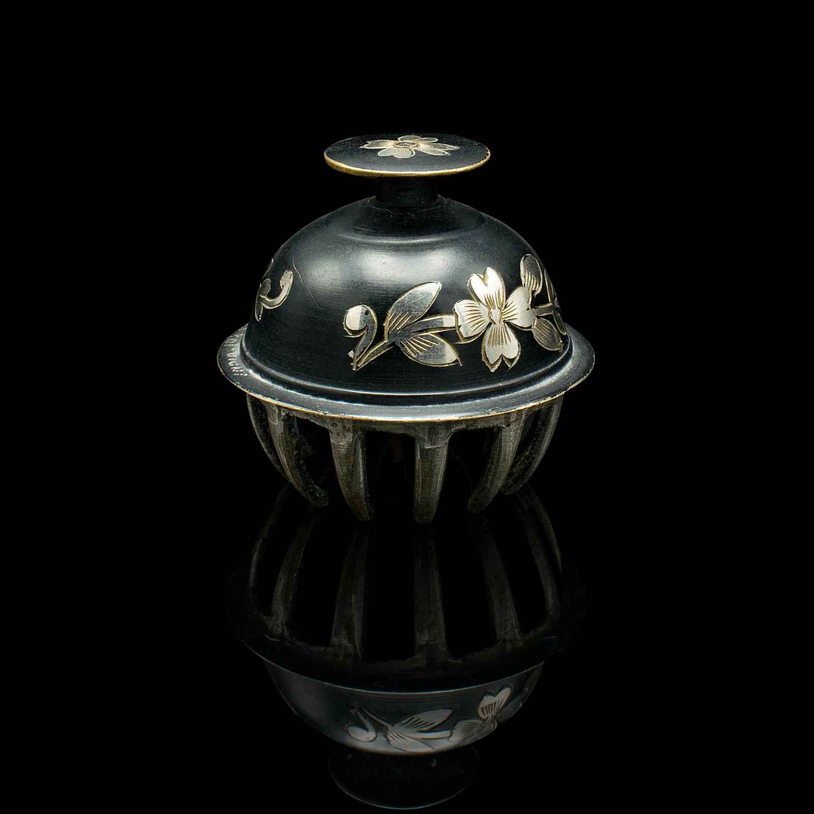 Antique Tea Calling Bell, Japanese, Brass, Silver Plate, Decorative c.1920 (1 of 9)