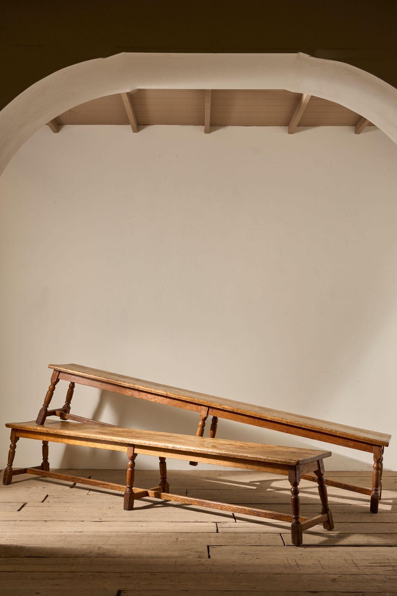 Pair of 19th Century English Oak Benches (1 of 9) Pair of 19th Century English Oak Benches (1 of 9)