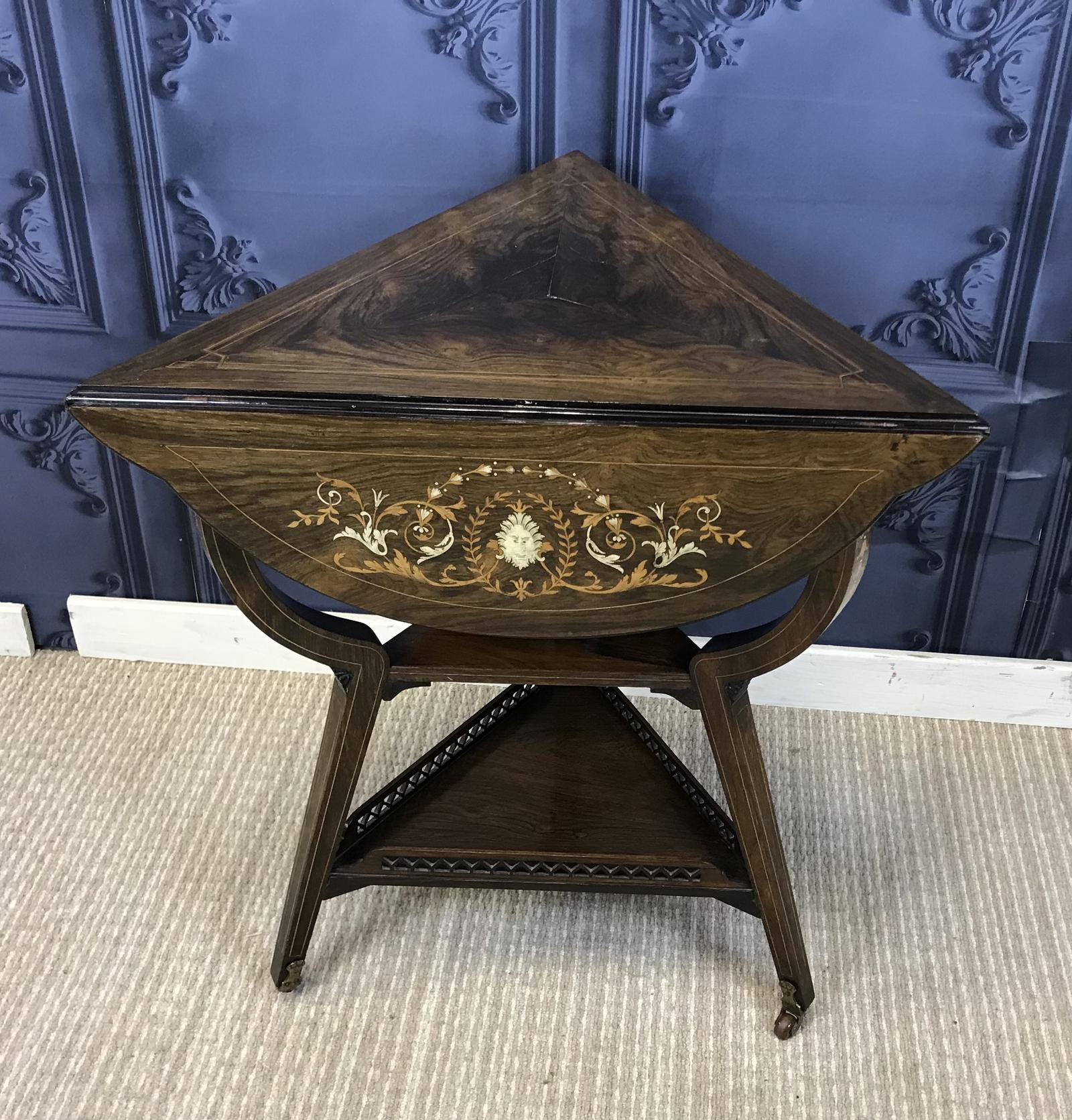 Victorian Inlaid Rosewood Table (1 of 1) Victorian Inlaid Rosewood Table (1 of 1)
