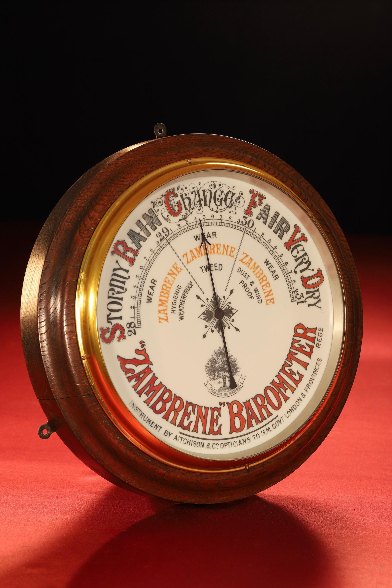 Very Large Antique "Zambrene" Wall Barometer c.1910 (1 of 10)