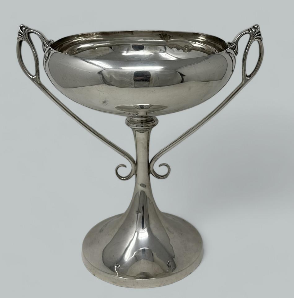 Antique Art Nouveau English Sterling Silver Sporting Trophy Cup Bowl Centerpiece (1 of 10)