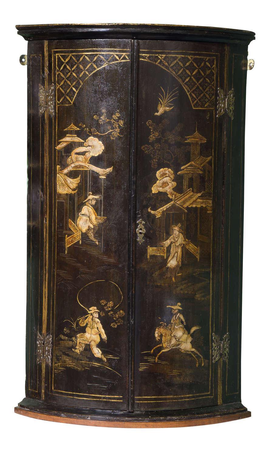18th Century Chinoiserie Decorated Corner Cupboard (1 of 8) 18th Century Chinoiserie Decorated Corner Cupboard (1 of 8)
