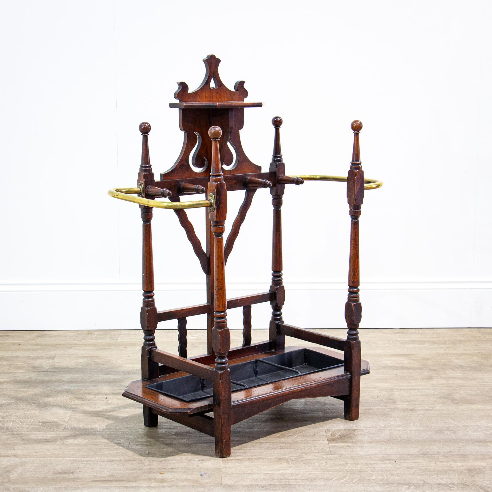 Aesthetic Movement Mahogany & Brass Stick Stand (1 of 13) Aesthetic Movement Mahogany & Brass Stick Stand (1 of 13)