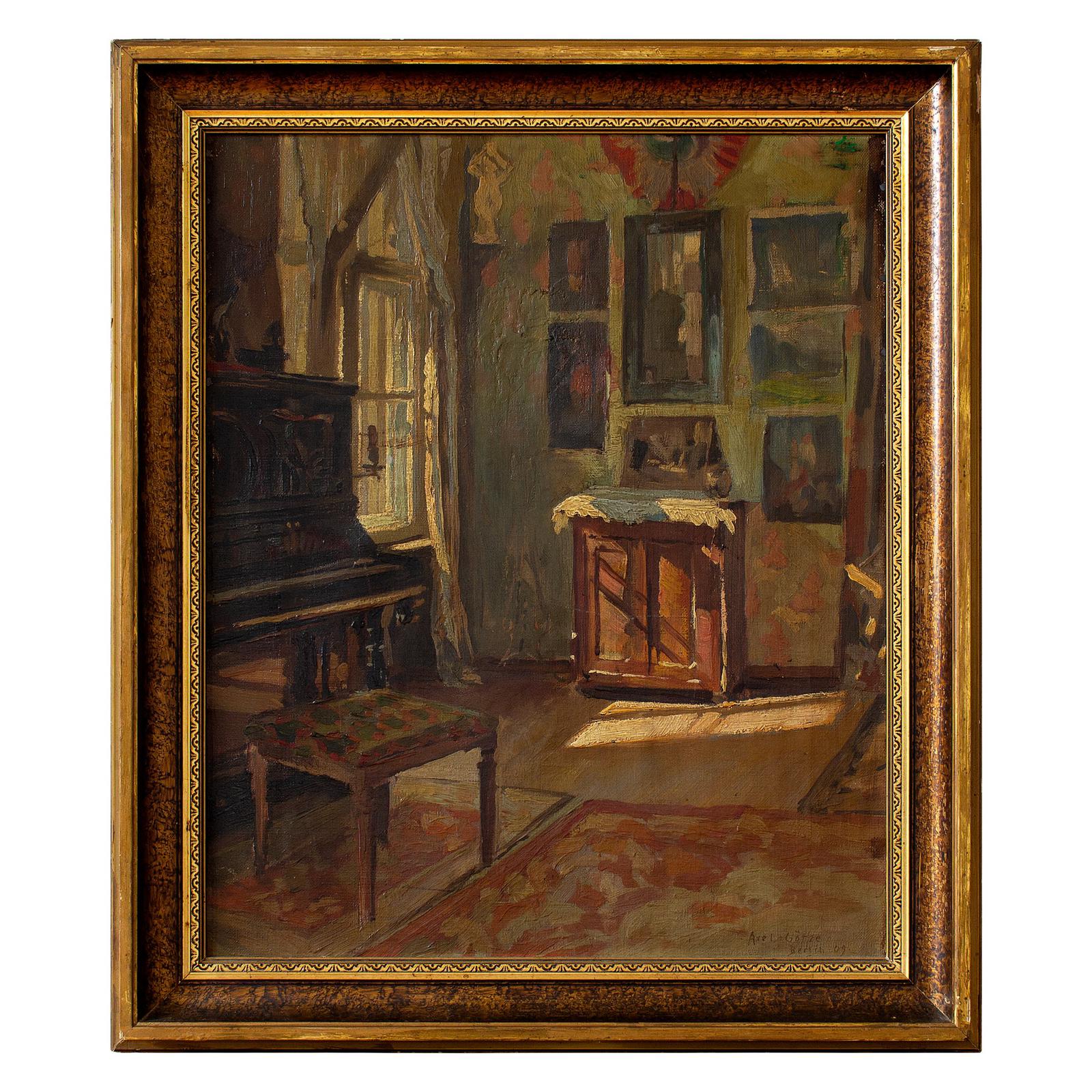 Axel Gøtze, Interior Scene with Piano & Paintings (1 of 10) Axel Gøtze, Interior Scene with Piano & Paintings (1 of 10)