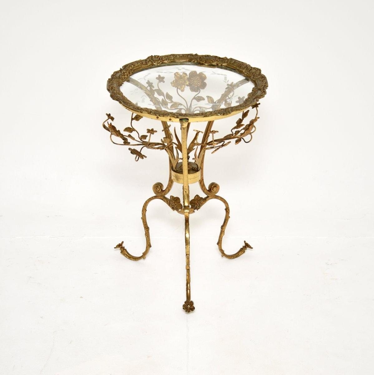 French Gilt Bronze Occasional Side Table (1 of 11)