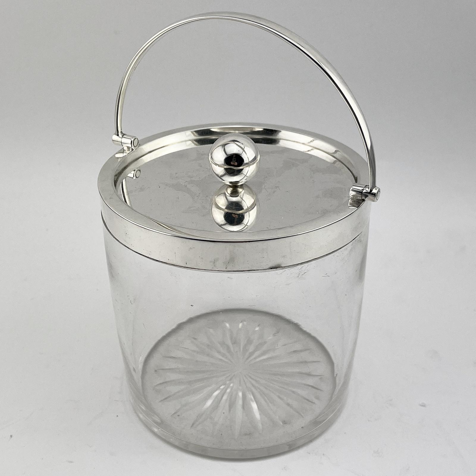 Plain Edwardian Mappin & Webb Silver Plated Biscuit or Trinket Barrel (1 of 5)