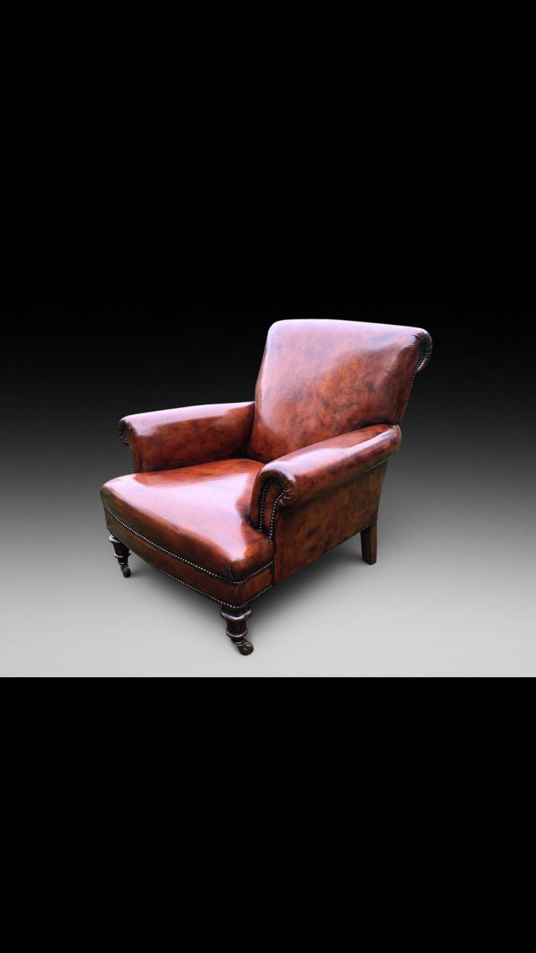 Leather Library Armchair (1 of 4)