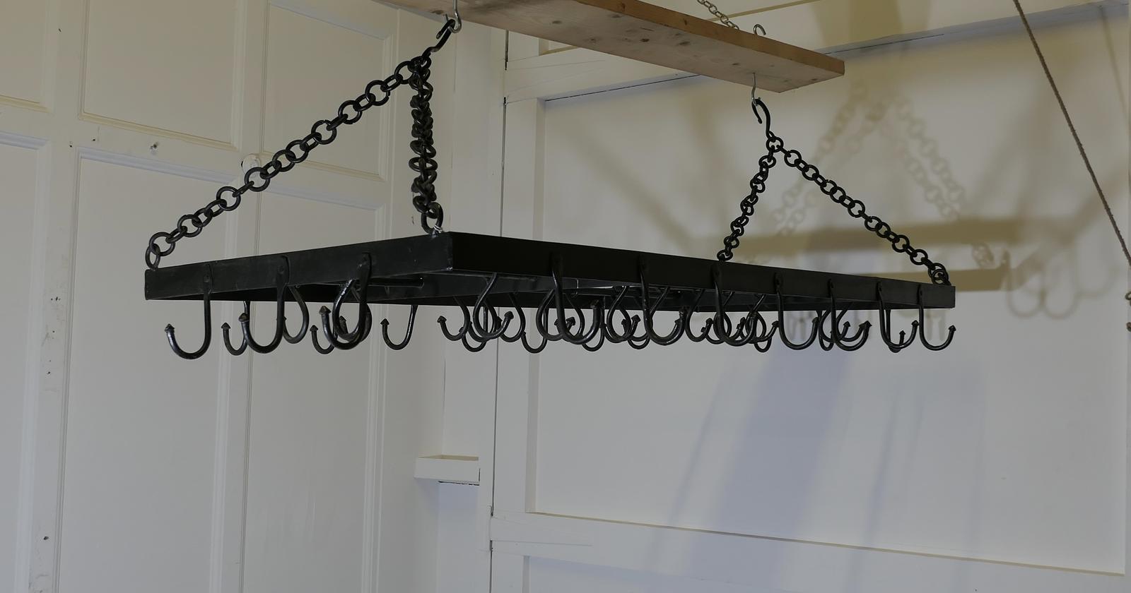 Huge French Iron Pot Hanger, Kitchen Utensil or Game Hanger (1 of 6)