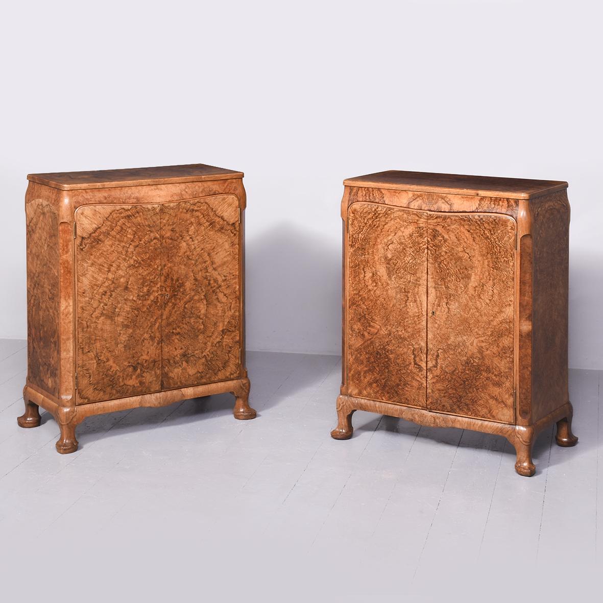 Pair of Burr Walnut Cabinets by Whytock & Reid of Edinburgh (1 of 14)
