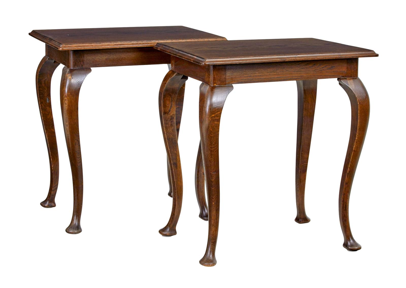 Pair of Early 20th Century Oak Side Tables (1 of 7)