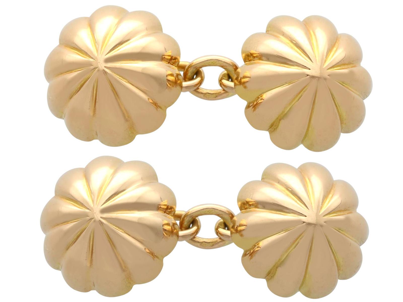 Antique French 18ct Yellow Gold Cufflinks c.1910 (1 of 6)