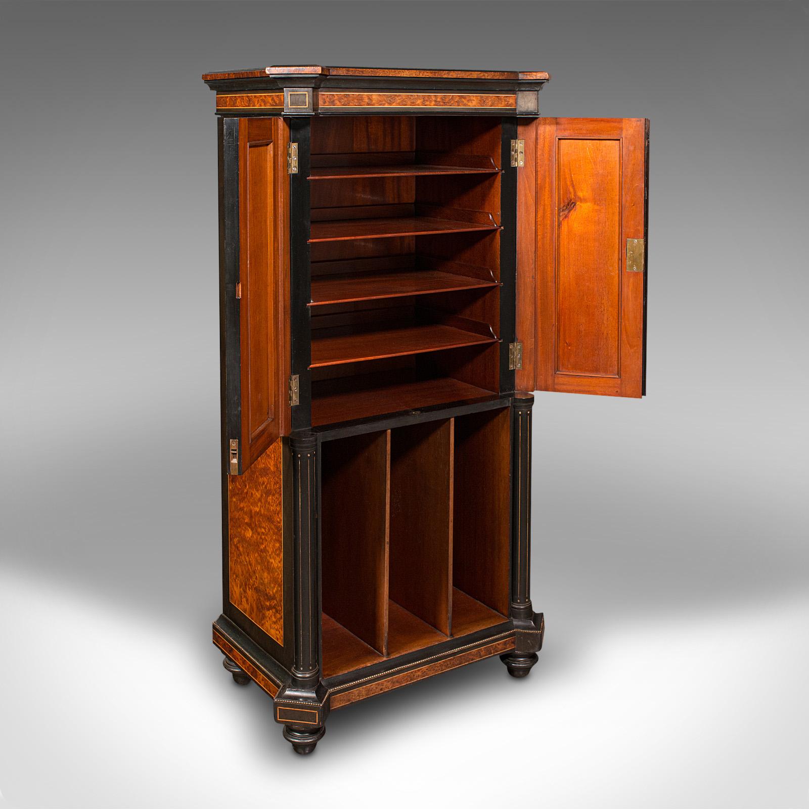 Antique Gentleman's Folio Cabinet, English, Birds Eye Maple, Decorative, Regency (1 of 12)