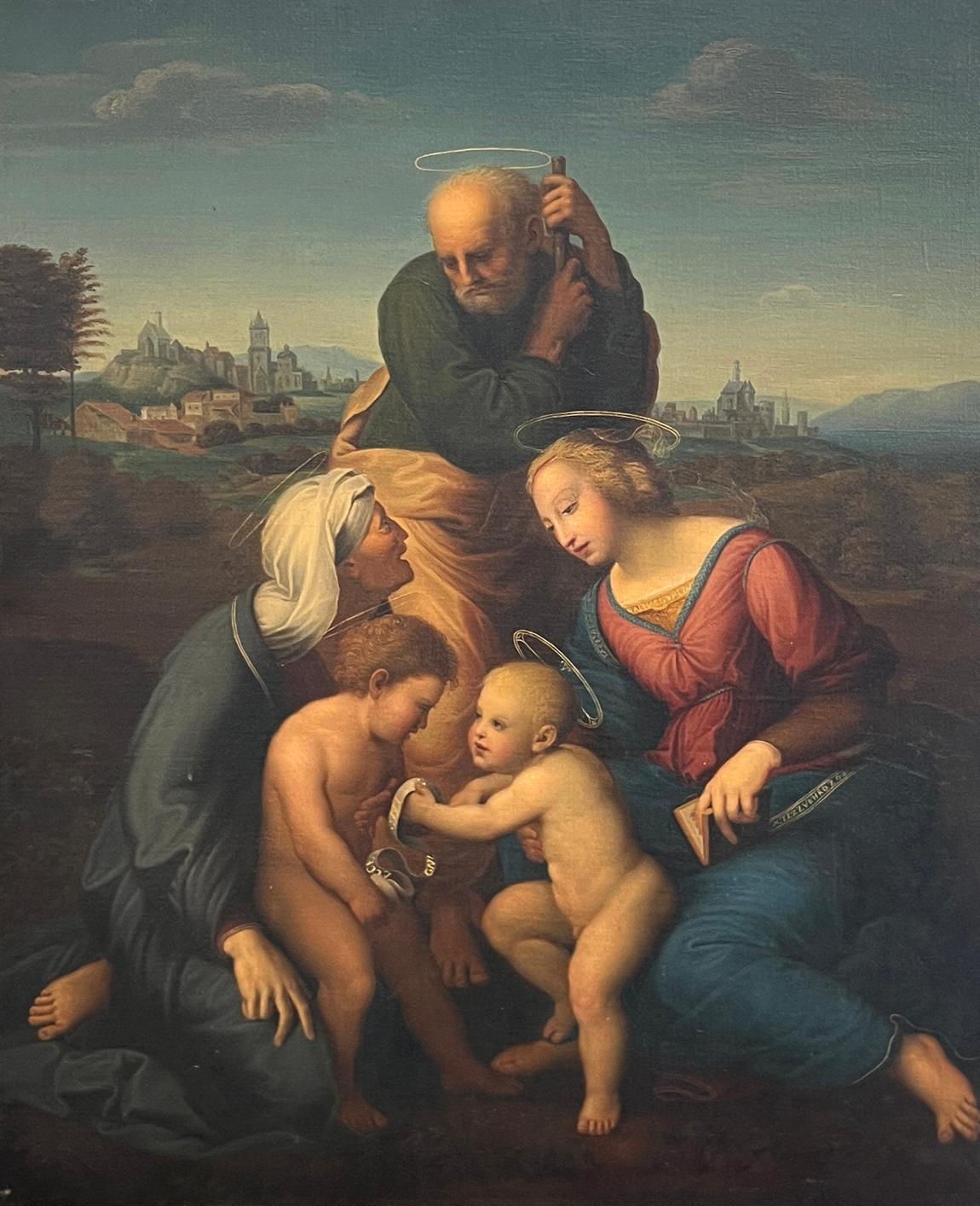 Painting - Antique Religious Oil Painting 18th Century by Old Master Follower of RAFFAELLO SANZIO DA URBINO (1483- 1520) (1 of 4) Painting - Antique Religious Oil Painting 18th Century by Old Master Follower of RAFFAELLO SANZIO DA URBINO (1483- 1520) (1 of 4)