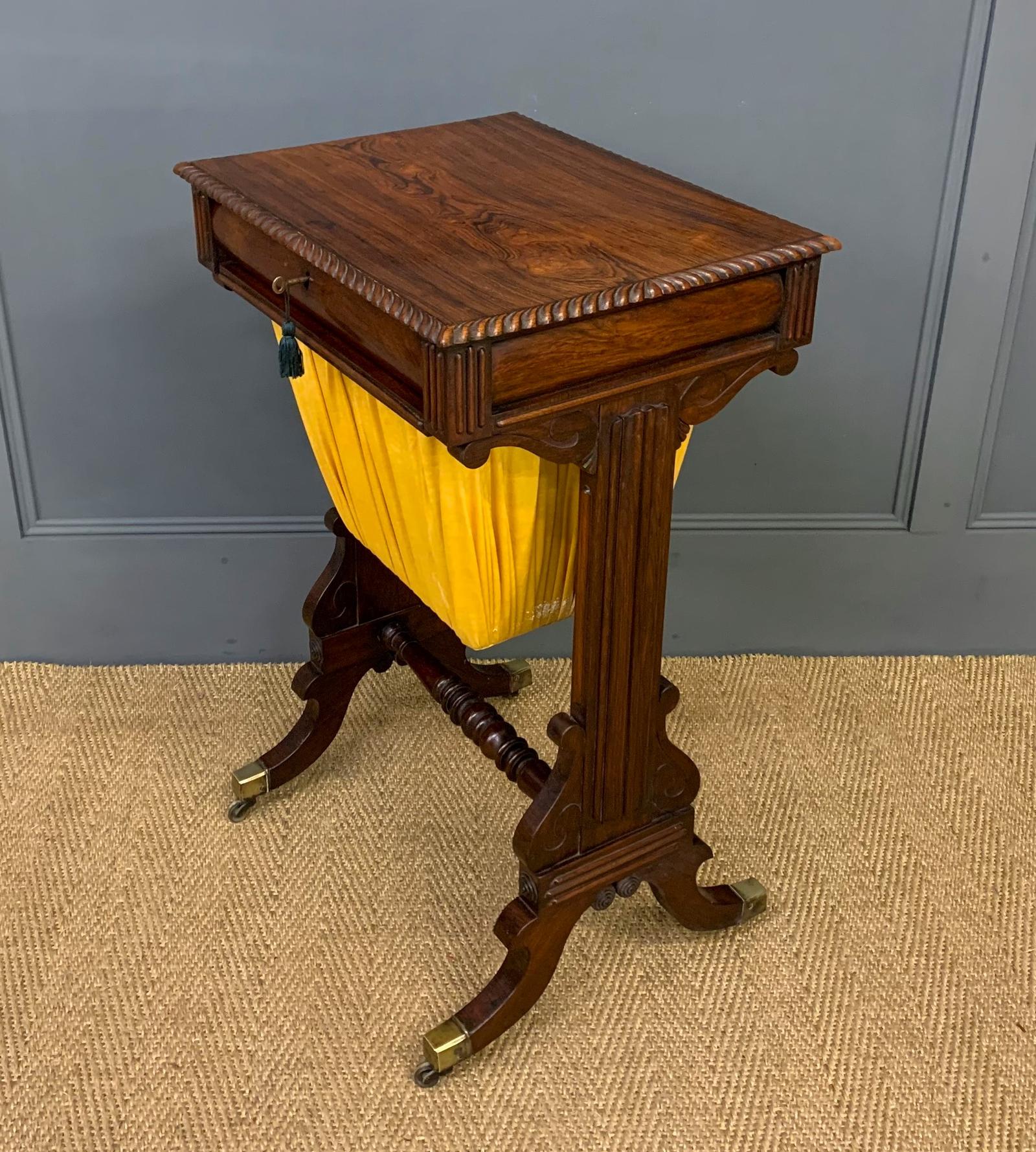 Regency Period Rosewood Work Table (1 of 15)