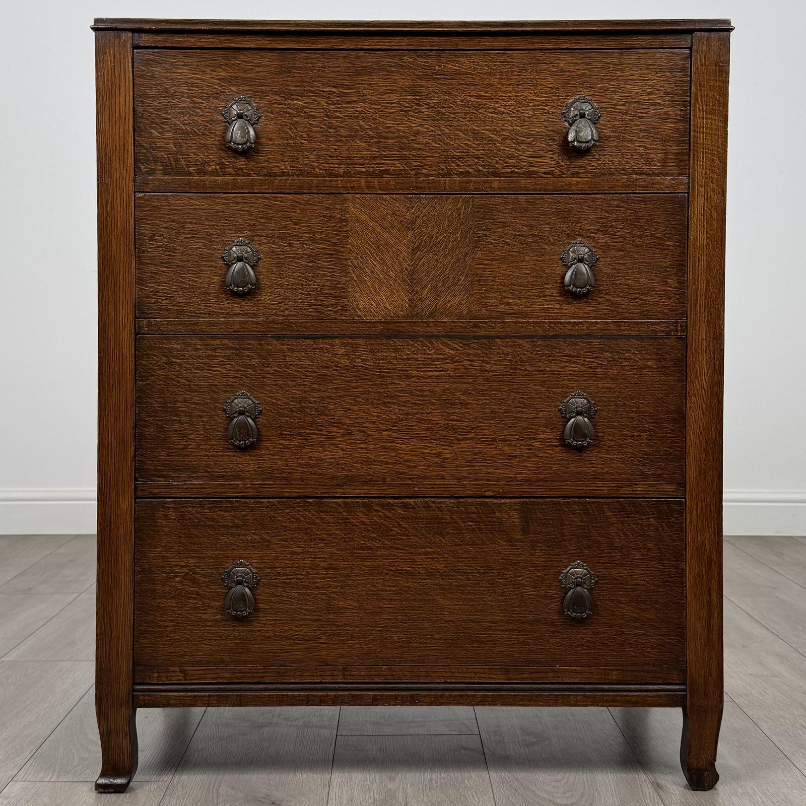 Antique 20th Century Chest Of Drawers In Oak (1 of 11)