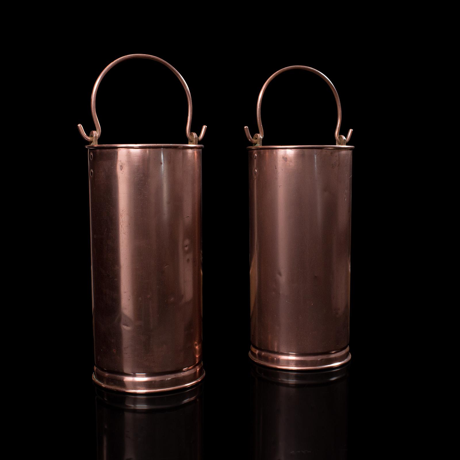 Pair of Antique Stick Stands, English, Copper, Hallway, Early Victorian c.1850 (1 of 9)