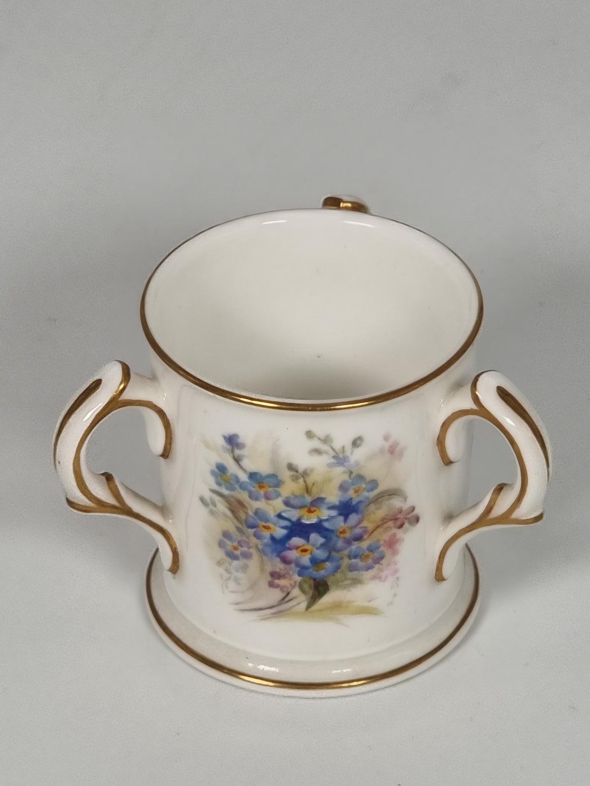 Miniature Royal Worcester Porcelain Loving Cup Dated 1922 (1 of 8)