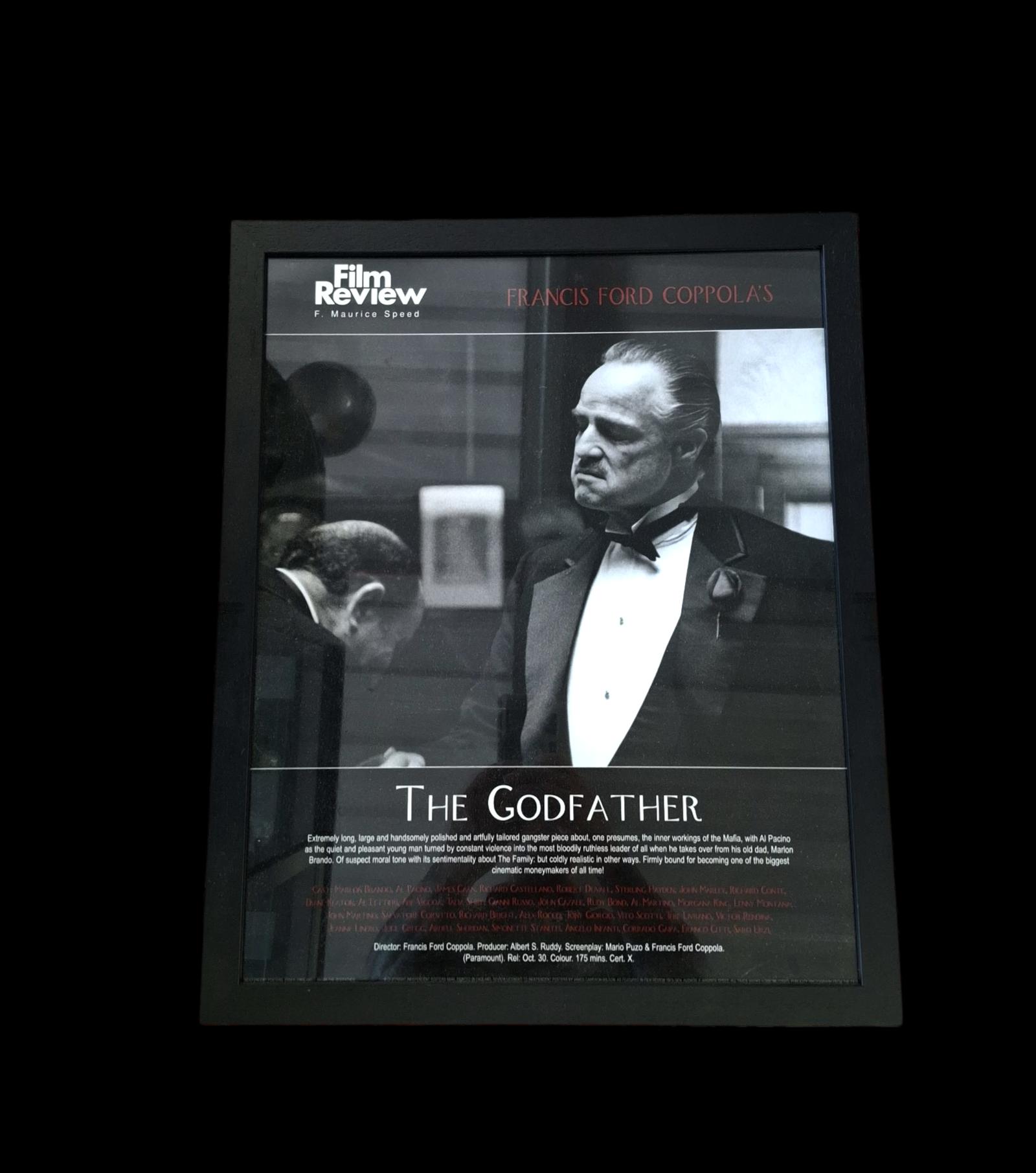 Framed "The Godfather Film Review" Poster (1 of 1)