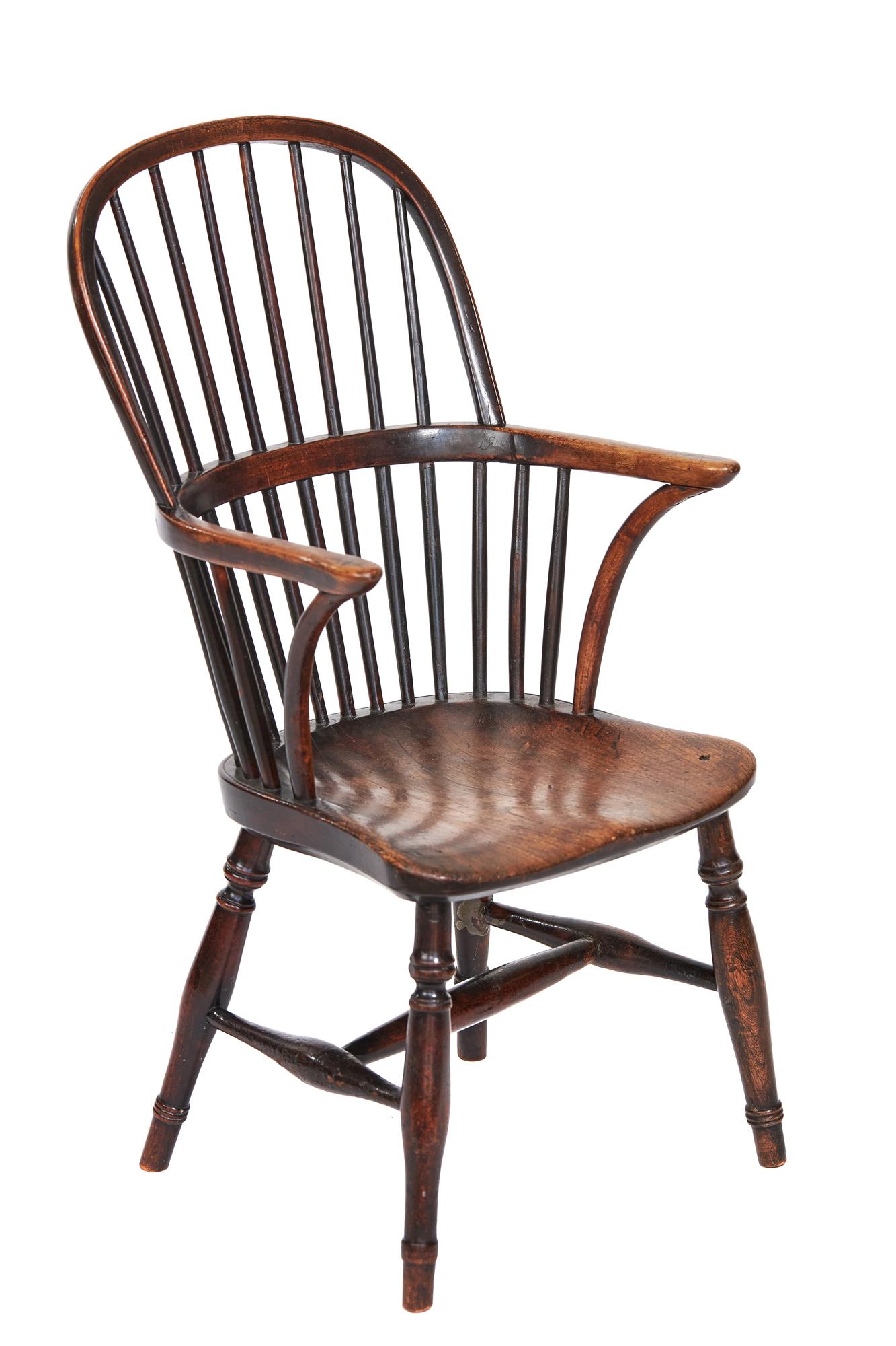 19th Century Ash & Elm Childs Windsor Stick Back Chair (1 of 3)