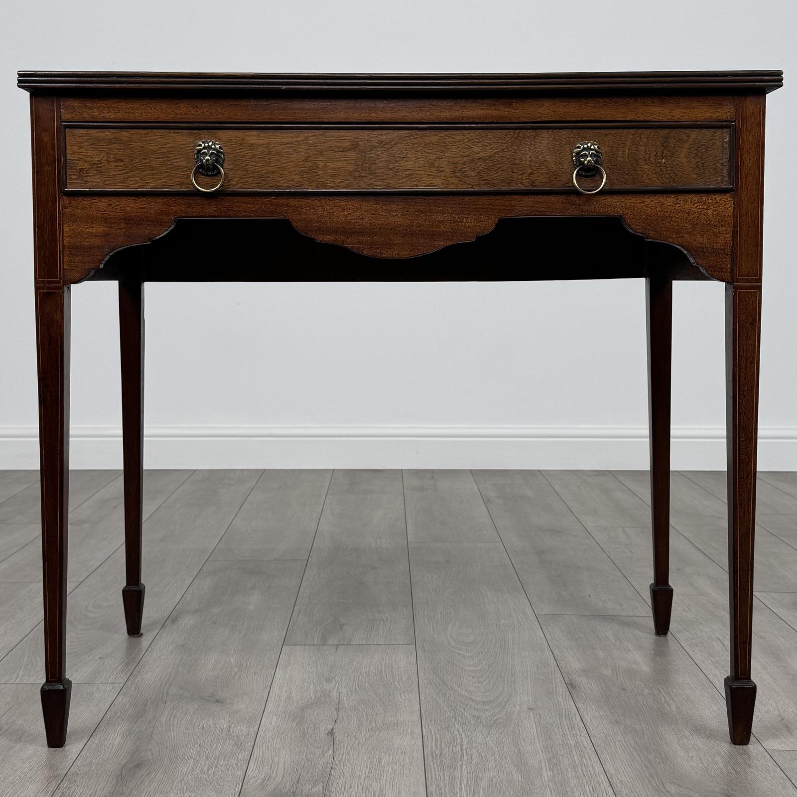 Antique 20th Century Georgian Style Mahogany Writing Table (1 of 11)