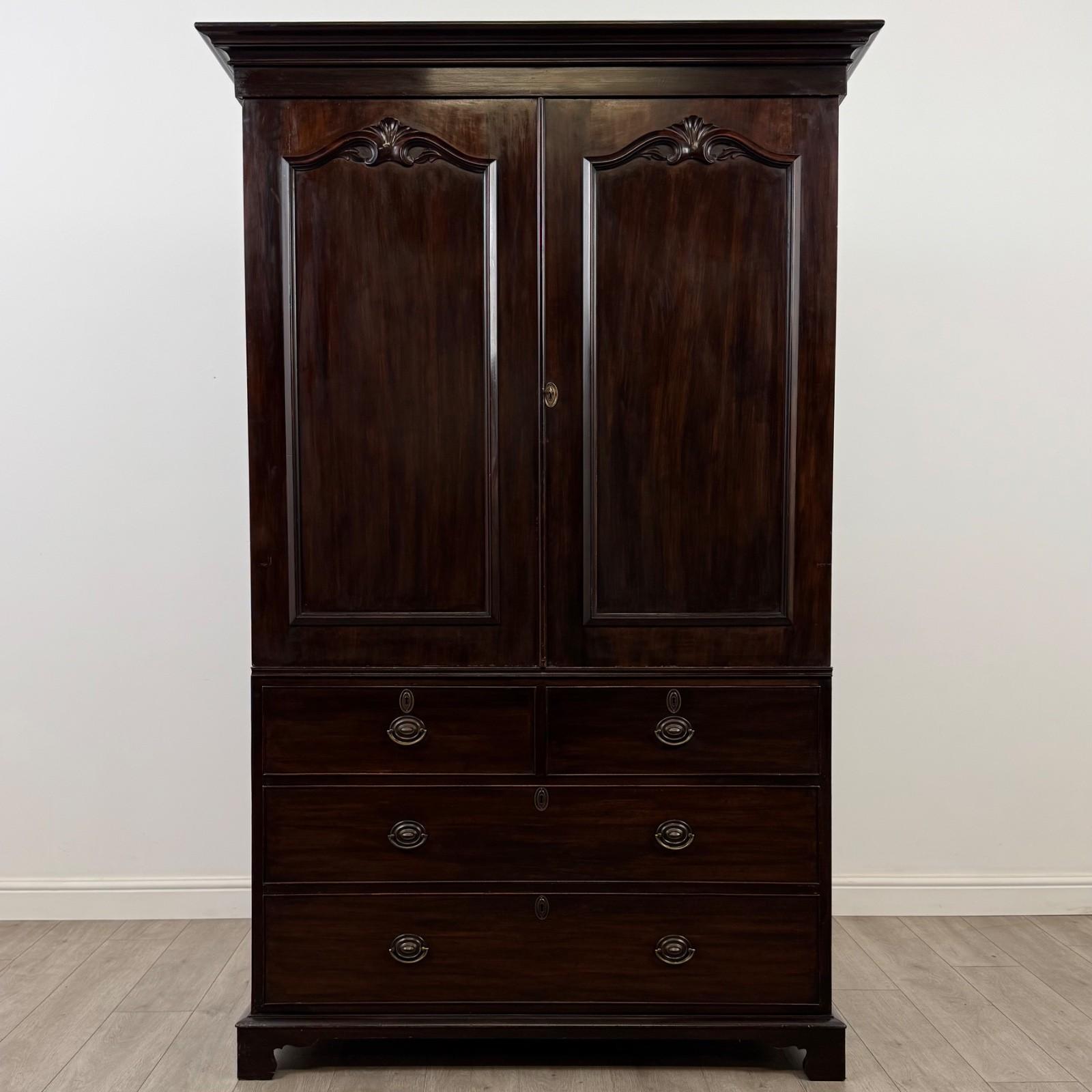 Antique 19th Century Linen Press Cupboard in Mahogany (1 of 11) Antique 19th Century Linen Press Cupboard in Mahogany (1 of 11)