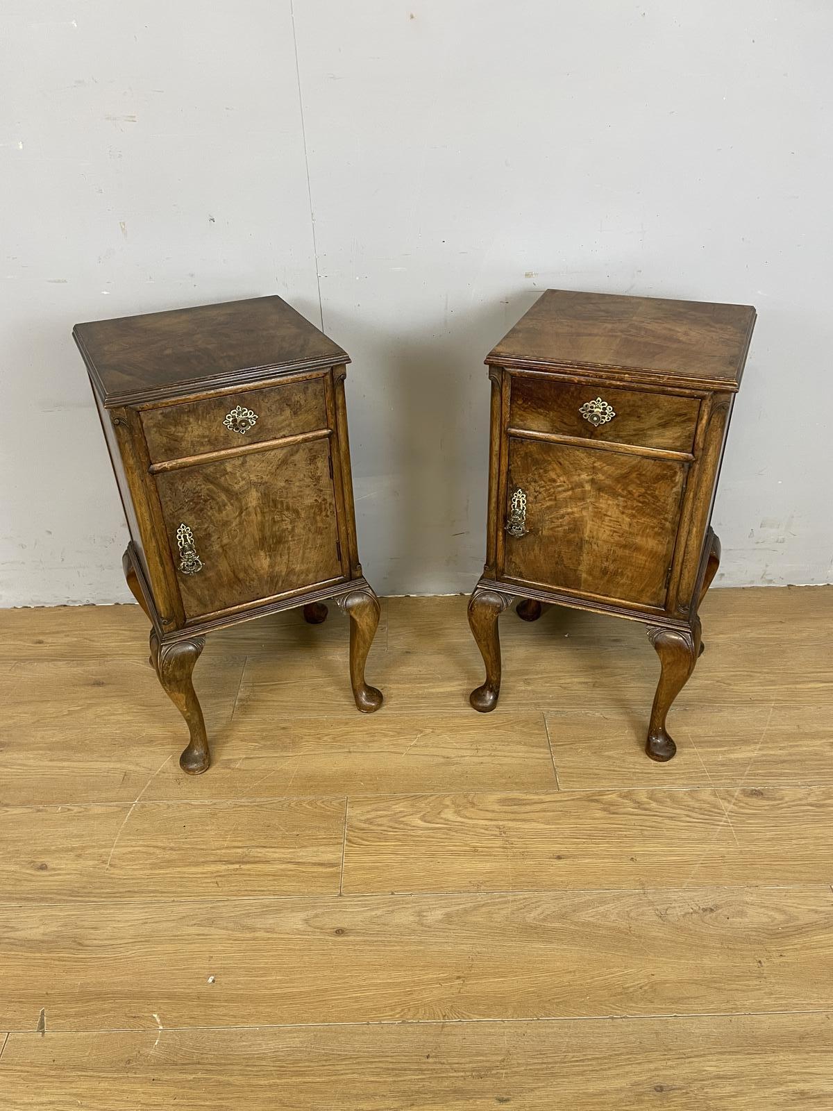 Pair of Art Deco Burr Walnut Bedside Cabinets (1 of 16)