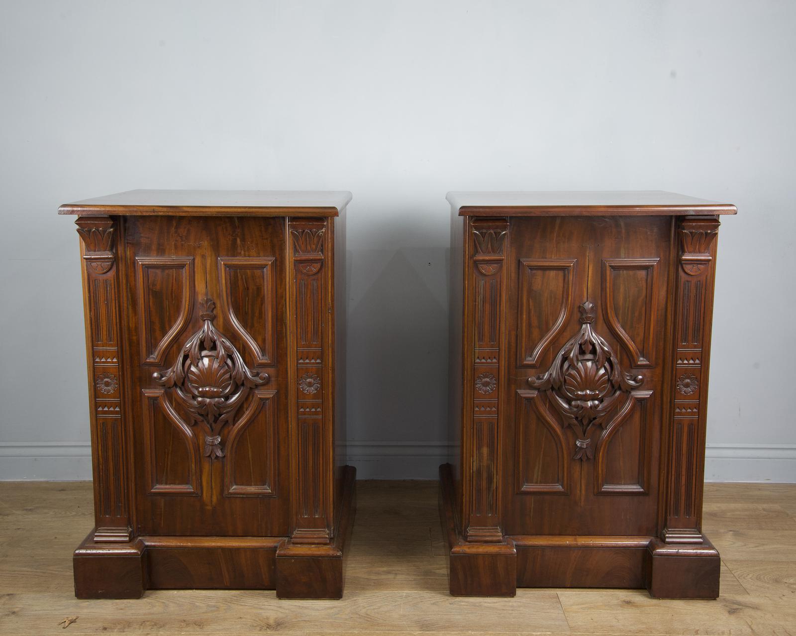 Large Pair of 19th Century Mahogany Pedestal Cupboards (1 of 5) Large Pair of 19th Century Mahogany Pedestal Cupboards (1 of 5)
