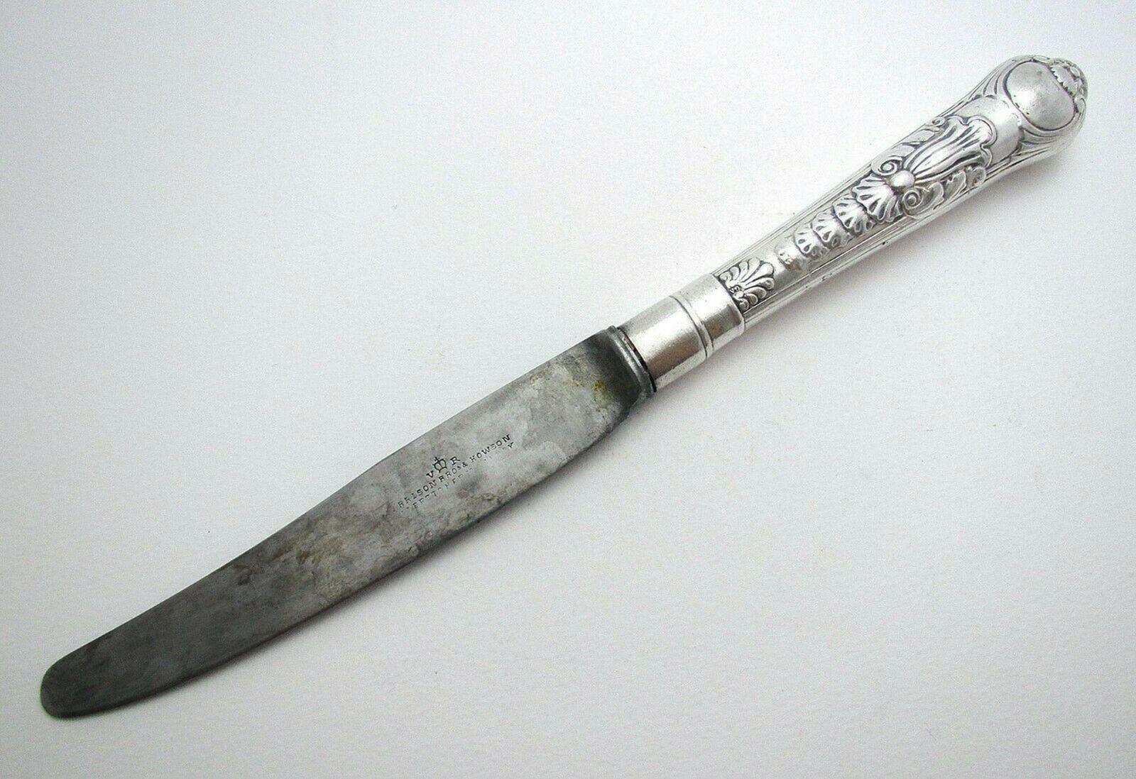 Rare Victorian Coburg Pattern Sterling Silver Antique Large 10½" Table/dinner Knife, Chawner & Co, Sheffield Cutlery (1 of 10) Rare Victorian Coburg Pattern Sterling Silver Antique Large 10½" Table/dinner Knife, Chawner & Co, Sheffield Cutlery (1 of 10)