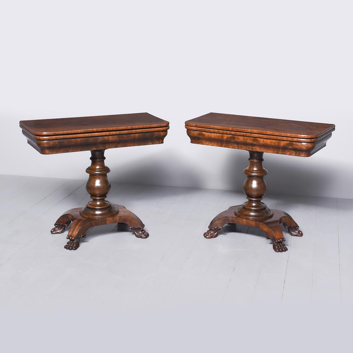 Pair of William IV Mahogany Card Tables (1 of 11) Pair of William IV Mahogany Card Tables (1 of 11)