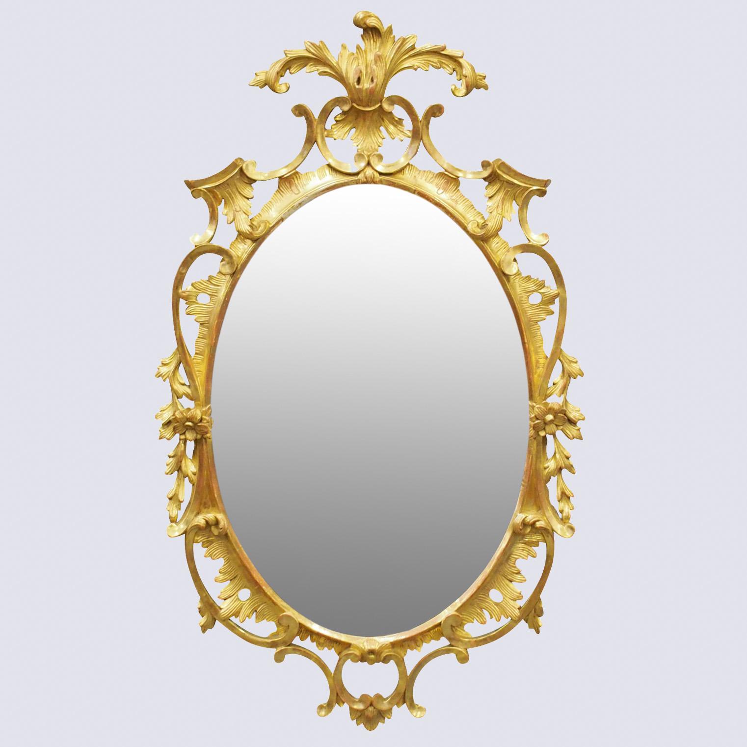 Carved Giltwood Mirror in the Style of Robert Adam (1 of 12)