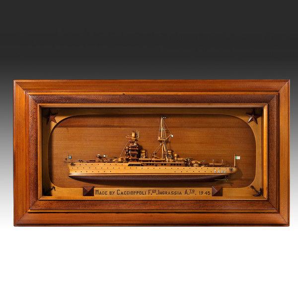 Rare WWII Italian Prisoner of War Work Model of Italian Cruiser ‘Zara’ (1 of 1)