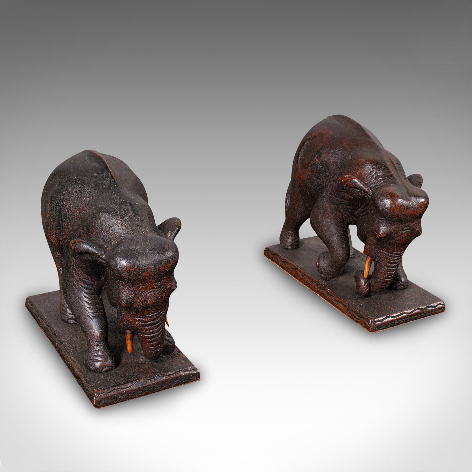 Pair of Antique Elephant Bookends, English, Book Rest, Home Library c.1900 (1 of 12)